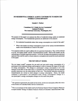 Do Residential Energy Audits Contribute to Reduced