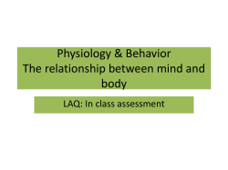 The relationship between mind and body