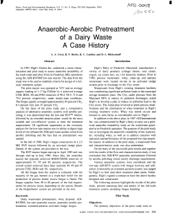 Anaerobic-Aerobic Pretreatment of a Dairy Waste A