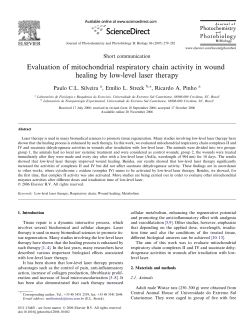 Evaluation of mitochondrial respiratory chain activity in wound
