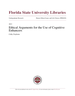 Ethical Arguments for the Use of Cognitive Enhancers