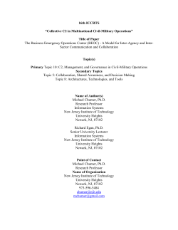 16th ICCRTS - Information Services and Technology