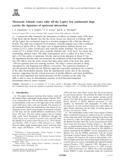 Mesoscale Atlantic water eddy off the Laptev Sea continental slope
