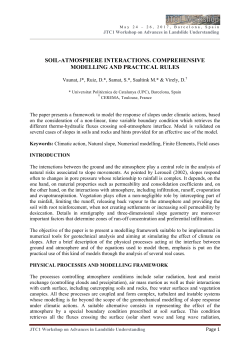 Soil-atmosphere interactions. Comprehensive modelling and