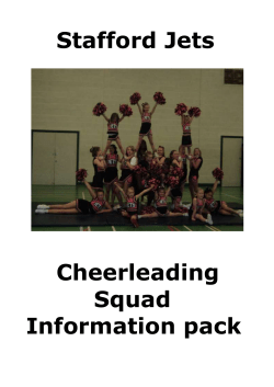 Stafford Jets Cheerleading Squad Information pack Contents