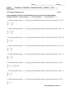 AP Calculus Problem Set 66