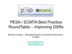 PESA/ECMTA Best Practice Rountable &ndash; Best Match