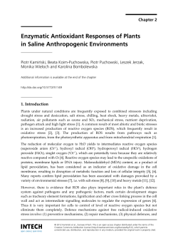 Enzymatic Antioxidant Responses of Plants in Saline