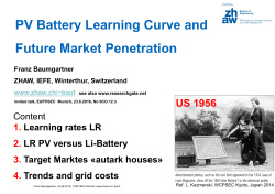PV Battery Learning Curve and Future Market Penetration