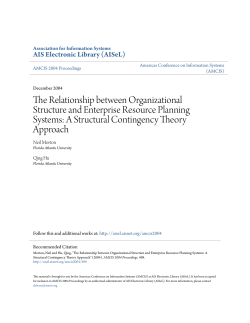 The Relationship between Organizational Structure and Enterprise