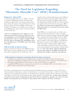 “Maximum Allowable Cost” (MAC)