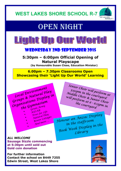 open night - West Lakes Shore School R-7