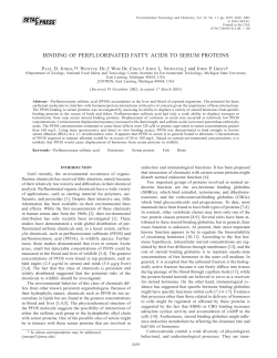 binding of perfluorinated fatty acids to serum proteins