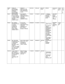 List of Finished Formulation Registered from January 2012 to