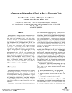 A taxonomy and comparison of haptic actions for