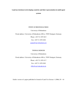 Land-use decisions in developing countries and their representation