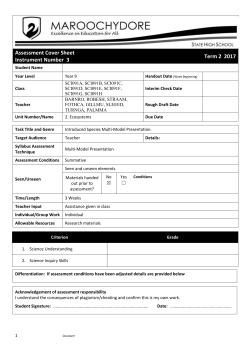 9 Assignment Ecosystems Term 2 2017