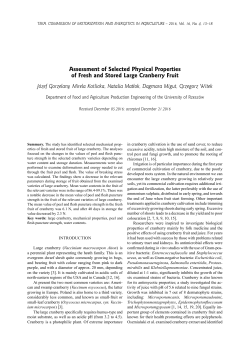 Assessment of Selected Physical Properties of Fresh and Stored