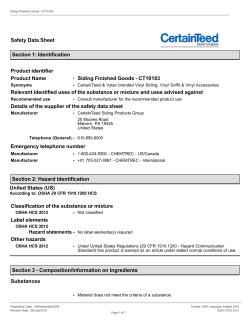 Safety Data Sheet Section 1: Identification Product identifier Product