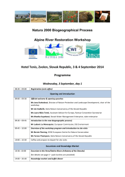 Program - Carpathian Wetland Initiative