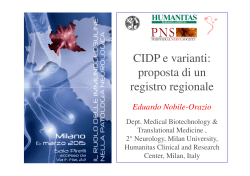 CIDP e varianti: proposta di un registro regionale
