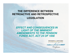 the difference between retroactive and retrospective legislation