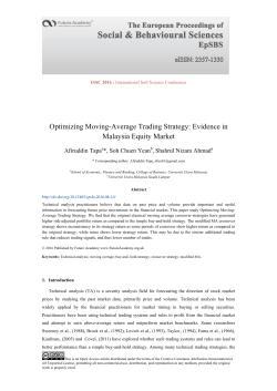 Optimizing Moving-Average Trading Strategy