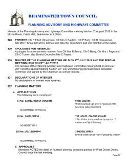 August 2012 - Beaminster Town Council