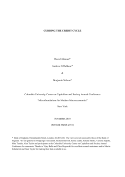 Curbing the Credit Cycle - Speech by David