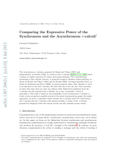 Comparing the Expressive Power of the Synchronous and the