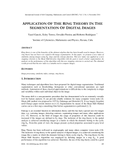 application of the ring theory in the segmentation of digital images