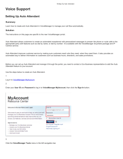 Setting Up Auto Attendant