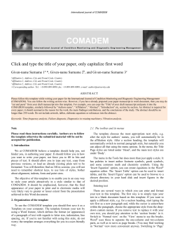 Elsevier instructions for the preparation of a 2-column