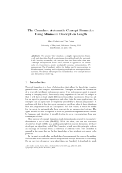 The Cruncher: Automatic Concept Formation Using