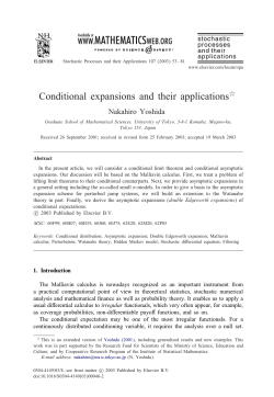 Conditional expansions and their applications
