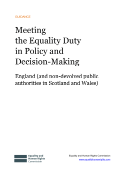 Equality Duty in decision - Equality and Human Rights Commission