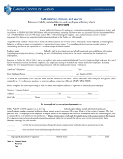 Teacher Unprofessional Conduct Release Form