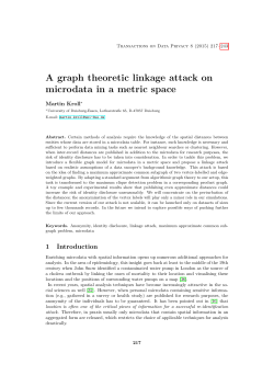 A graph theoretic linkage attack on microdata in a metric space
