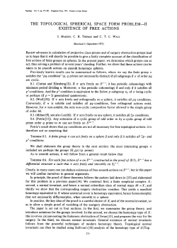 the topological spherical space form problem