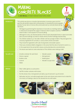 Making concrete blocks - Discover Primary Science