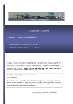 Entry Barriers in Seaports