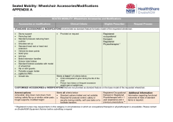 Seated Mobility - Wheelchairs Appendix A (MS Word)