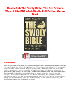 Read ePub The Swoly Bible: The Bro Science Way of