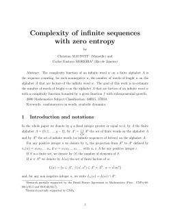 Complexity of infinite sequences with zero entropy