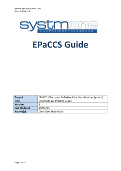 Template - West Suffolk Clinical Commissioning Group