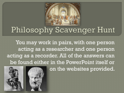 Philosophy Scavenger Hunt