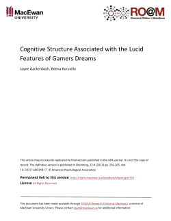Cognitive Structure Associated with the Lucid Features of Gamers