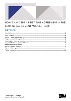 How to accept a first time agreement in the Service Agreement