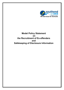 Policy Statement on the Recruitment of Ex