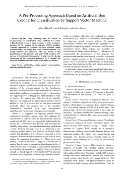 A Pre-Processing Approach Based on Artificial Bee Colony for